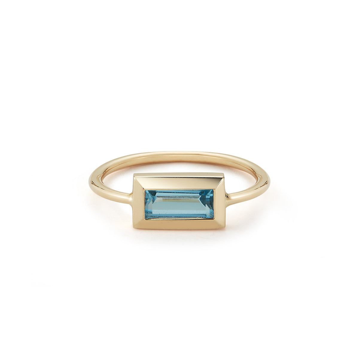 Large Baguette Ring – Sky Blue Topaz