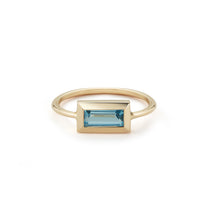Large Baguette Ring – Sky Blue Topaz