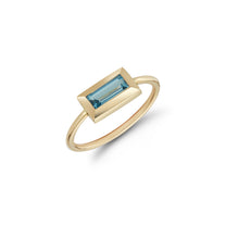 Large Baguette Ring – Sky Blue Topaz