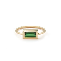 Large Baguette Ring – Green Tourmaline