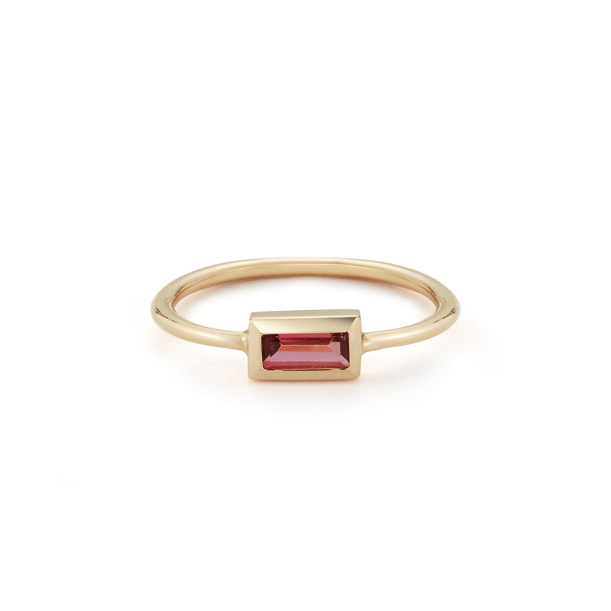 Small Baguette Ring – Pink Tourmaline