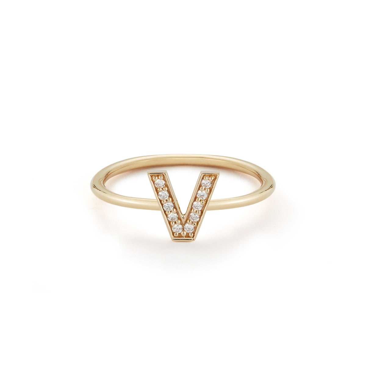 Diamond Initial Ring