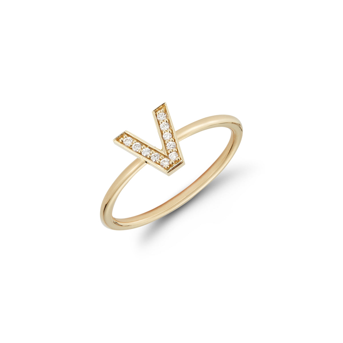 Diamond Initial Ring