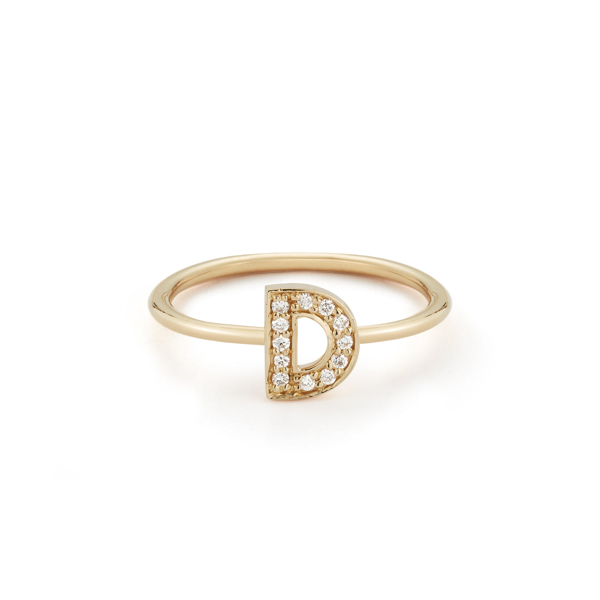 Diamond Initial Ring