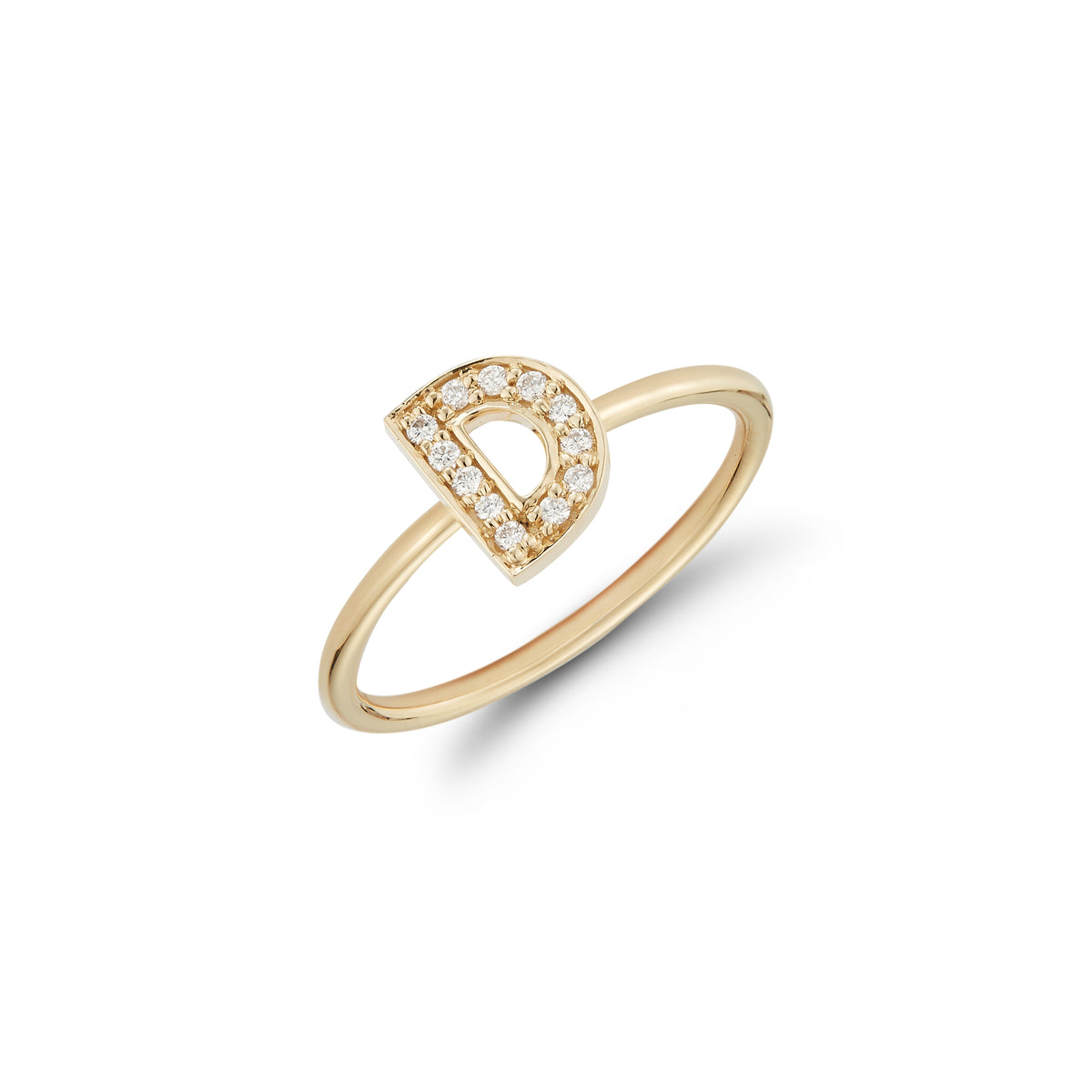 Diamond Initial Ring