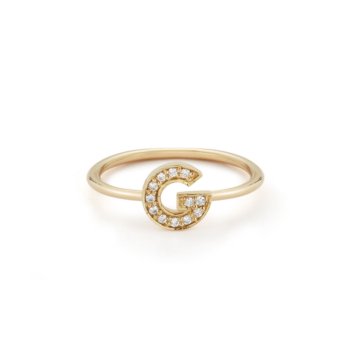 Diamond Initial Ring