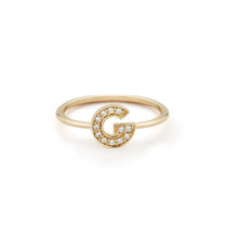 Diamond Initial Ring