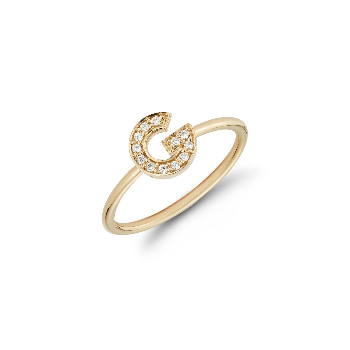 Diamond Initial Ring