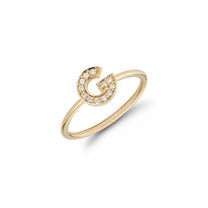 Diamond Initial Ring
