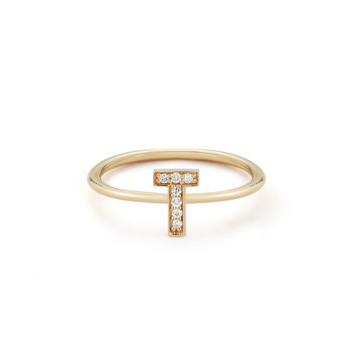 Diamond Initial Ring