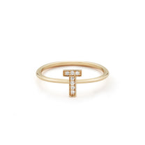 Diamond Initial Ring