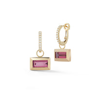 Large Baguette Charm – Pink Tourmaline