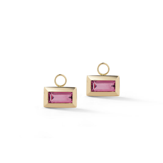 Large Baguette Charm – Pink Tourmaline