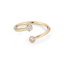 Diamond Wrap Ring with Plain Band