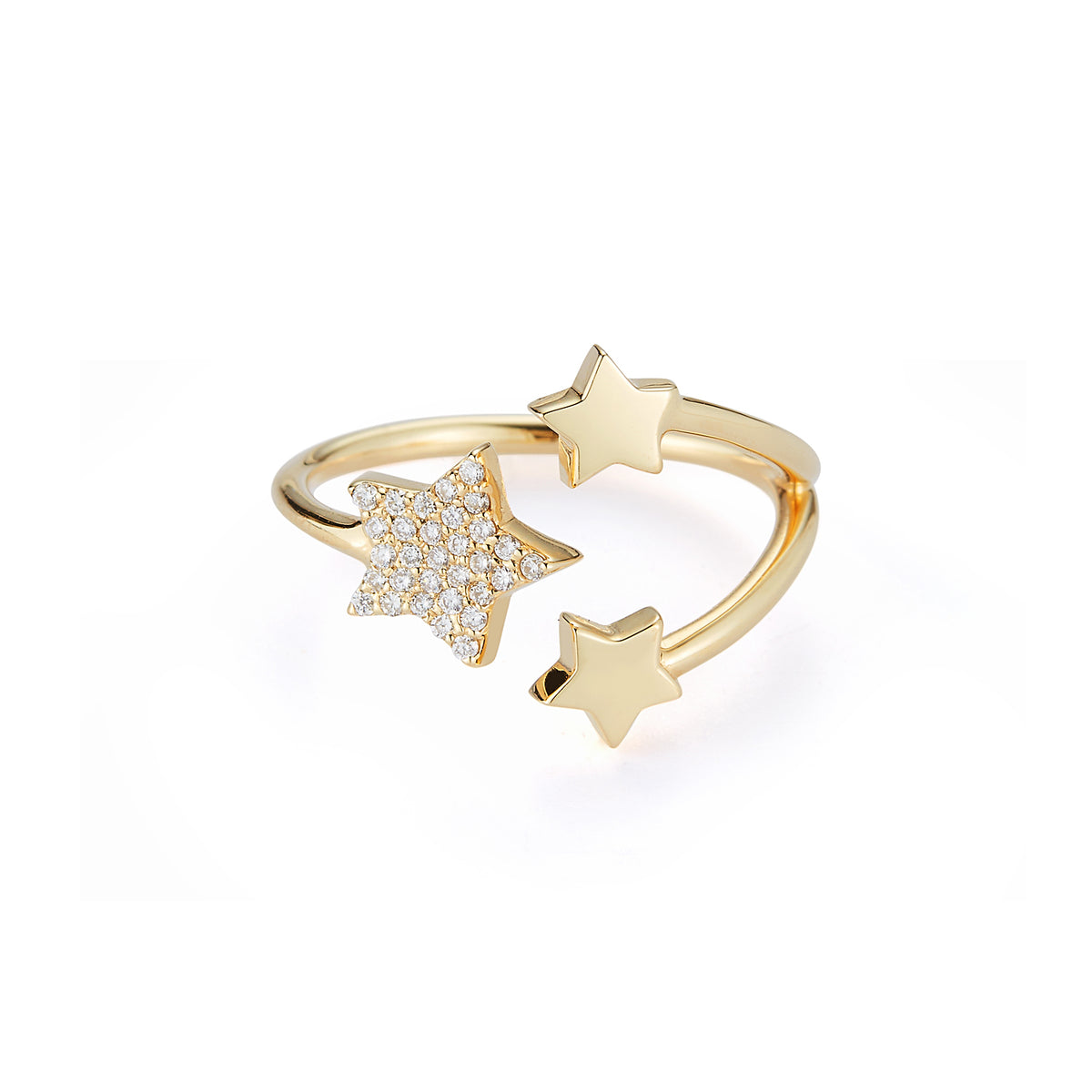 Starburst Ring with Diamond Pave Star