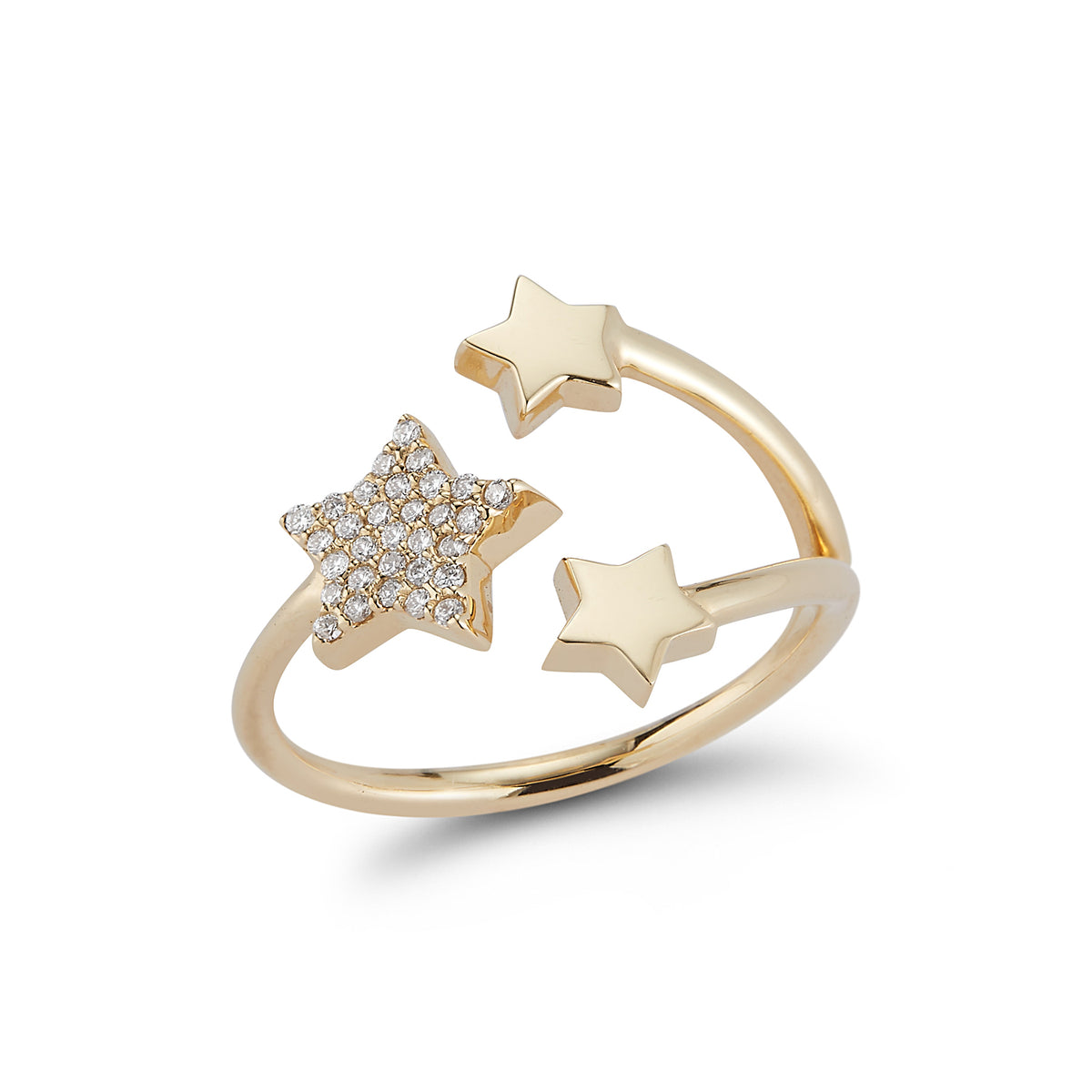 Starburst Ring with Diamond Pave Star