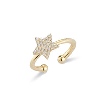 Diamond Pave Star Ear Cuff