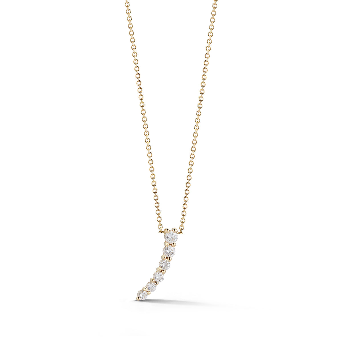 Diamond Curve Necklace – Vertical