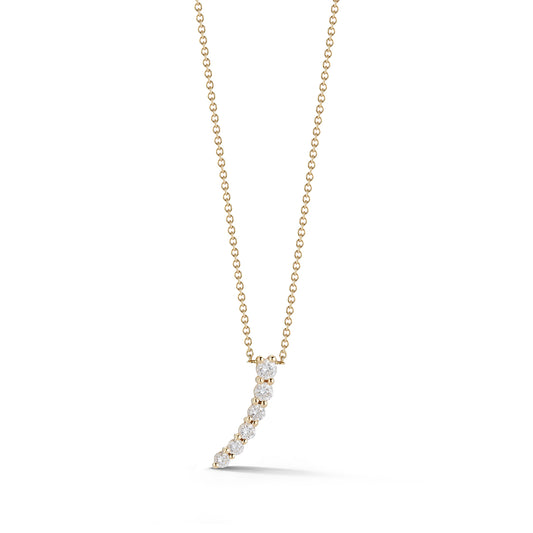 Diamond Curve Necklace – Vertical