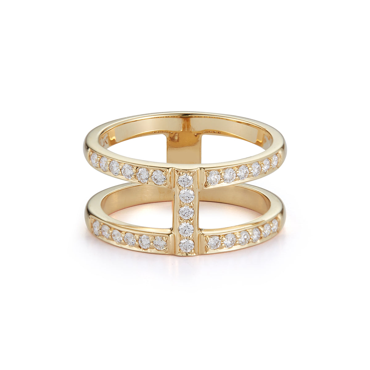 Diamond Double Bar Ring