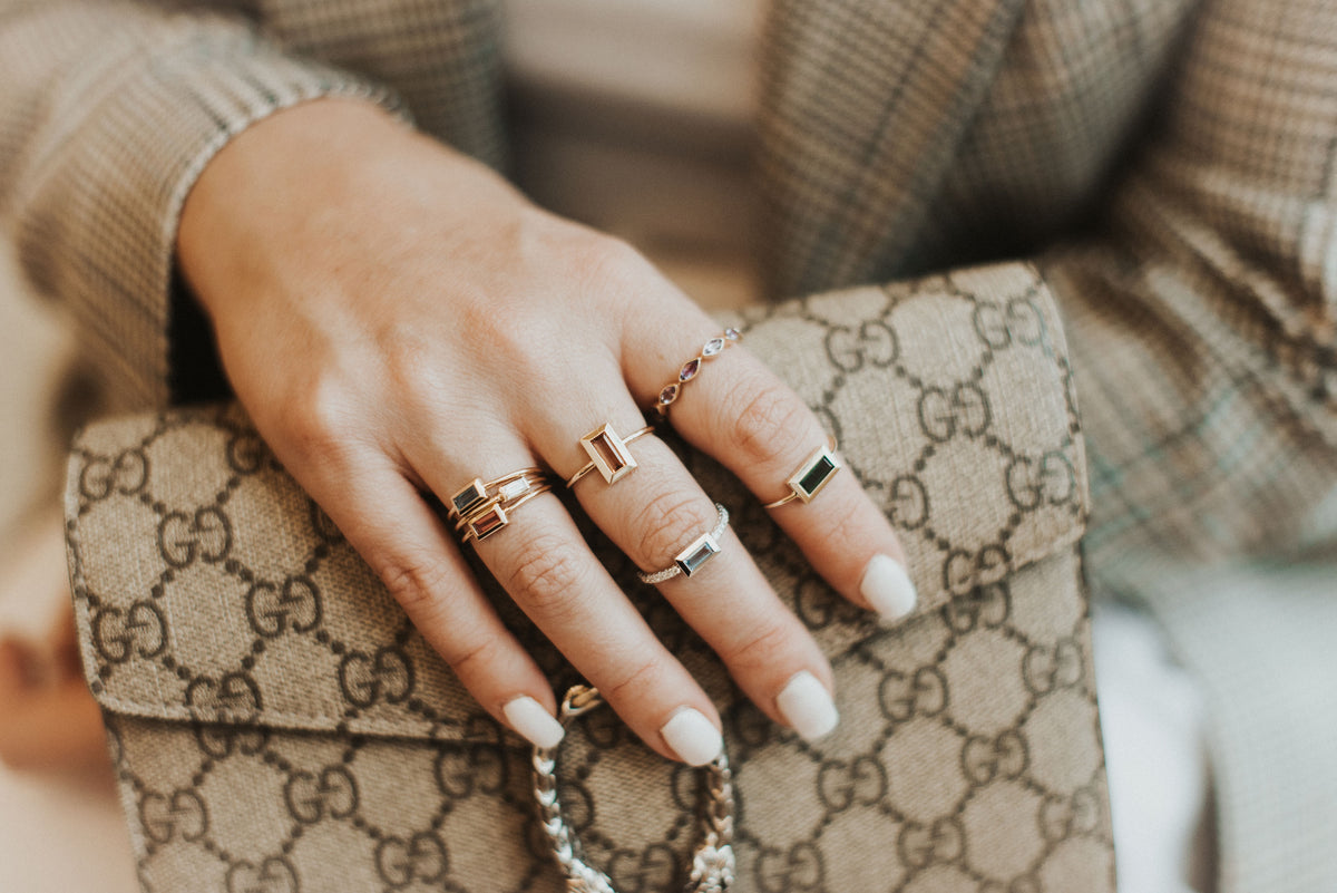 Small Baguette Ring – Pink Tourmaline