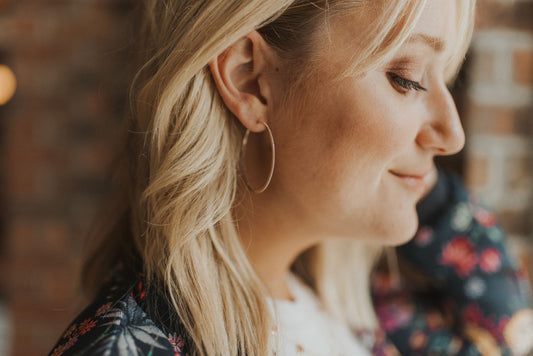 Diamond Pave Hoops